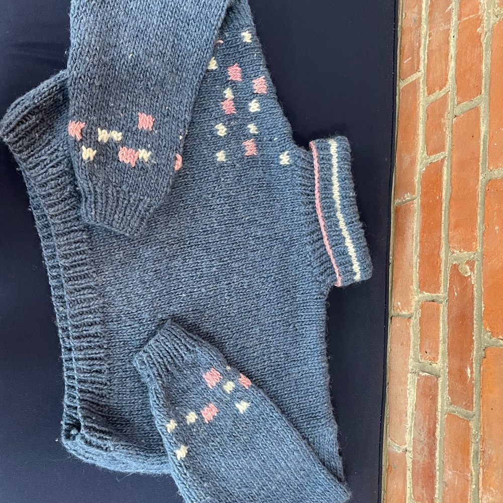 One-Of-A-Kind Cropped Knit Sweater